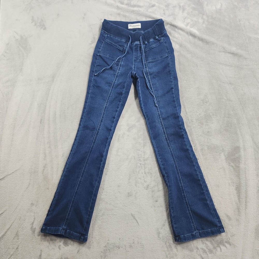 No Boundaries Jeans Womens XS 0-2 Juniors Blue Mid Rise Bootcut Pull On Stretch